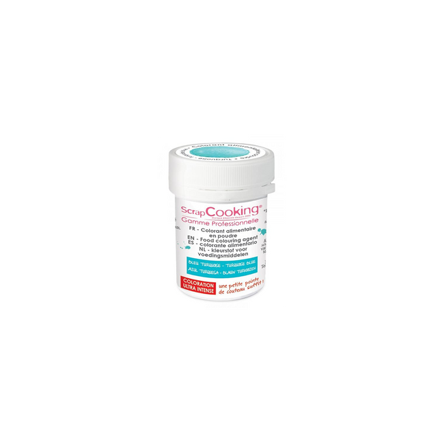 Colorant alimentaire SCRAPCOOKING artificiel en poudre turquoise 5g