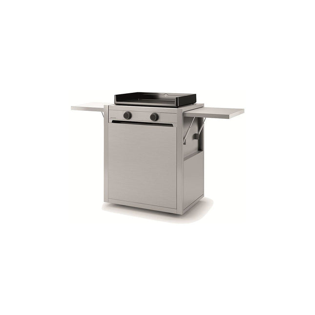Chariot Plancha FORGE ADOUR CH MIF 60 en inox fermé compatible plancha Modern 60