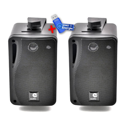 Enceinte Multiroom E-AUDIO B416B – Paire d'enceinte passive noire 4