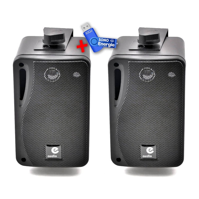 Enceinte Multiroom E-AUDIO B416B – Paire d'enceinte passive noire 4