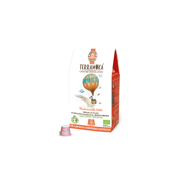 Capsules TERRA MOKA x15 ADELE compostables