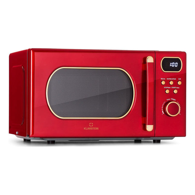 Micro ondes grill KLARSTEIN Julieta grill 20L 800 W Ø25,5cm Rouge