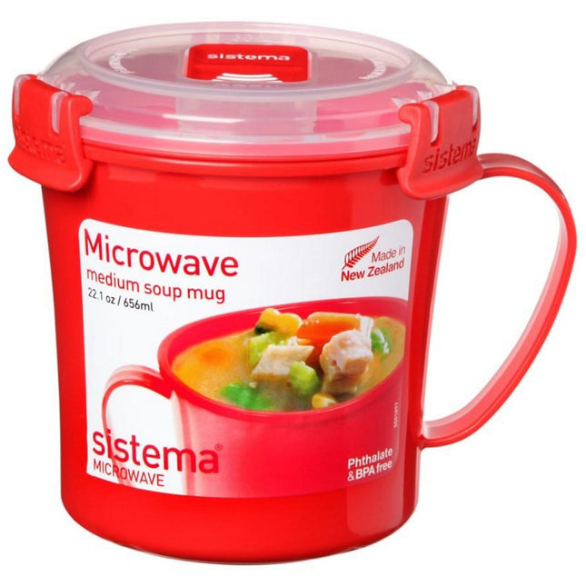 Mug SISTEMA soupe micro-ondes à clips 656 ml