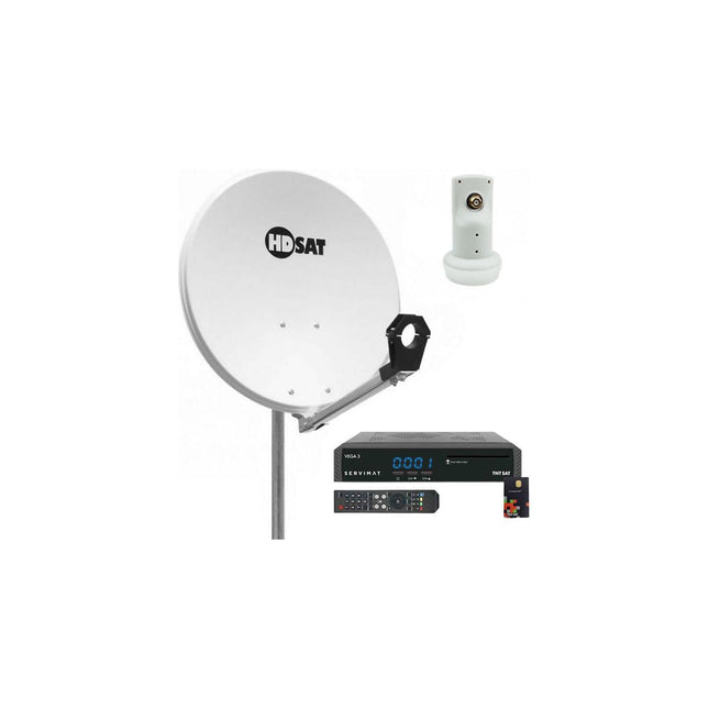 Antenne parabolique HDSAT Pack Hdsat Parabole Satellite Acier 60cm