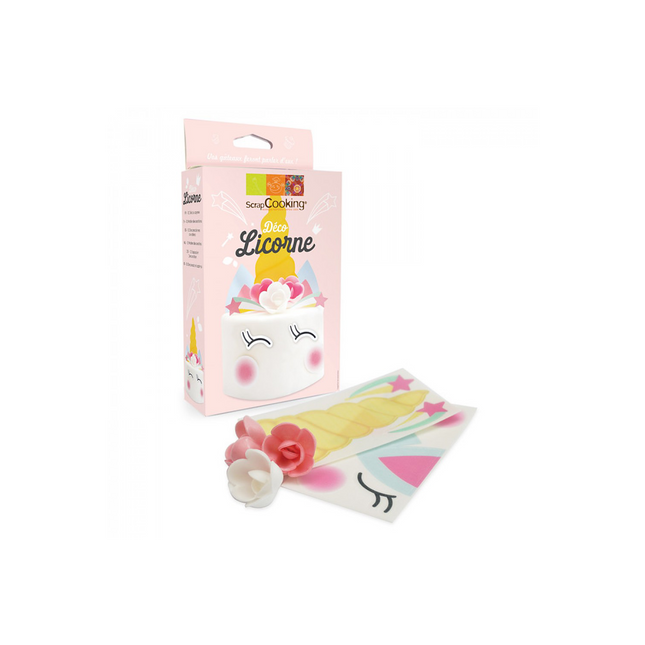 Décoration gâteau SCRAPCOOKING deco Azyme Licorne