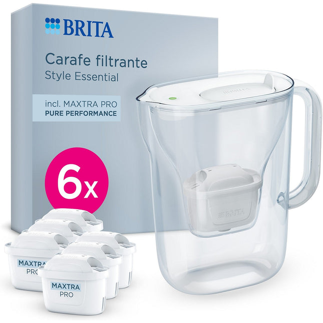 Carafe filtrante BRITA Style Essential 6 mois MAXTRA PRO blanch
