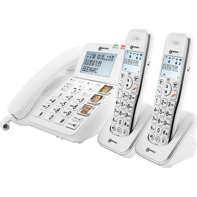 Téléphone sans fil GEEMARC Téléphone Senior Amplifié + 2 Combinés