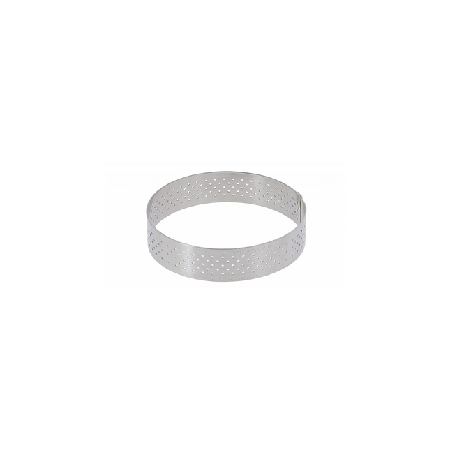 Cercle pâtisserie DE BUYER Cercle à tarte en inox perforé 20.5 x 2