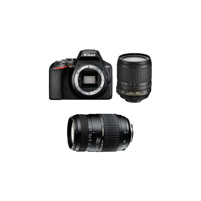 Appareil photo Hybride NIKON D3500 + 18-105 VR + TAMRON 70-300 DI Reconditionné