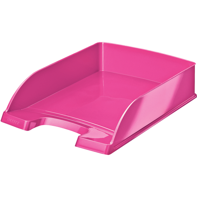 Bannette bureau LEITZ Corbeille courrier A4 WOW Rose