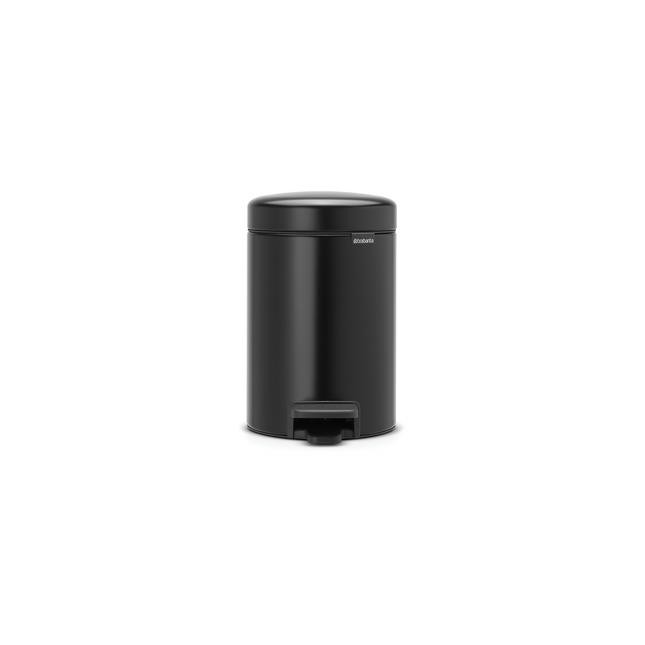 Poubelle de cuisine manuelle BRABANTIA Newlcon 3L Matt Black A pedale