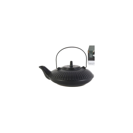 Théière THE HOME DECO FACTOR ceramique noire 60cl