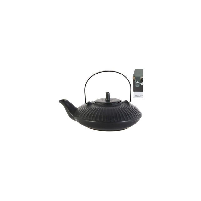 Théière THE HOME DECO FACTOR ceramique noire 60cl