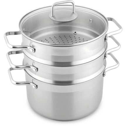 Cuiseur vapeur ESSENTIELB 24cm inox avec couvercle