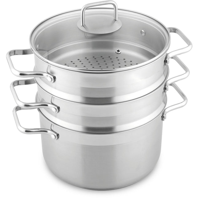 Cuiseur vapeur ESSENTIELB 24cm inox avec couvercle