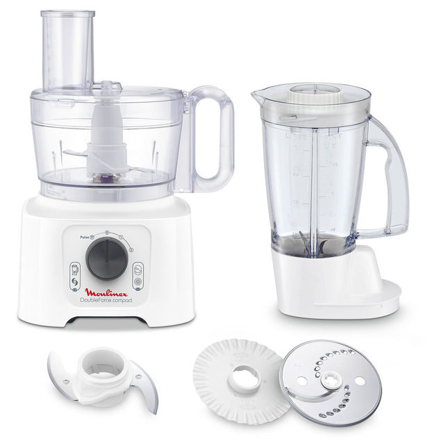 Robot multifonction MOULINEX FP542111 Double force compact blanc