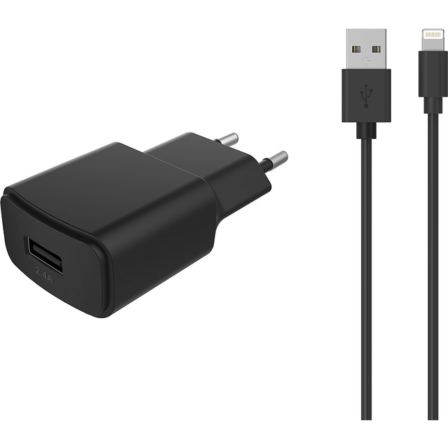 Chargeur + câble ESSENTIELB 12W USB-A + Câble lightning