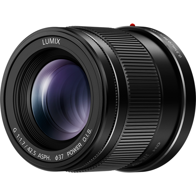 Objectif pour Hybride PANASONIC 42,5mm f/1.7 noir Power OIS Lumix G