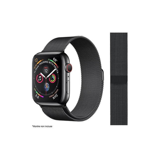 Bracelet IBROZ Apple Watch 38/40/41mm Maille noir