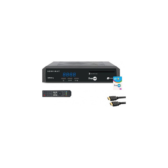 Décodeur satellite SERVIMAT Pack Récepteur Tv Satellite Hd + Carte