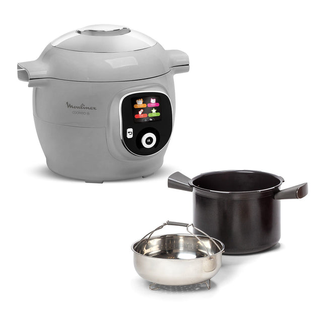 Cookeo MOULINEX CE854B10 gris 6 L, 6 modes de cuisson, 80 recettes