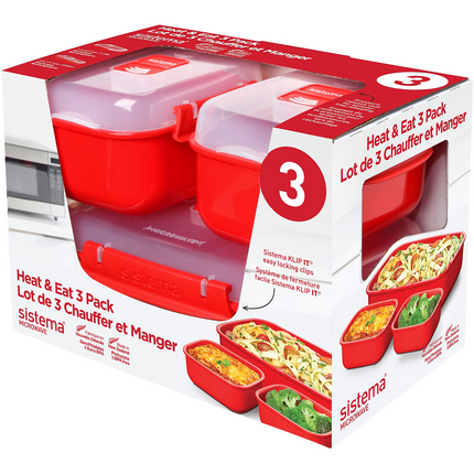 Set d'ustensiles de cuisine SISTEMA DE 3 BOITES PLASTIQUES EMPILABLES A
