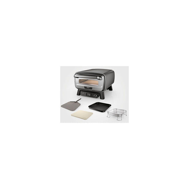 Four à pizza électrique NINJA MO201EU inox noir pizza 30 cm, fonction air fryer, thermostat digital pour usage en extérieur