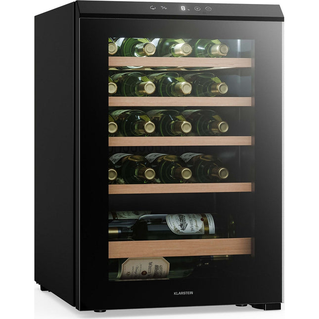 Cave à vin polyvalente KLARSTEIN Bevora 4 clayettes 62L 20 bt 43 cm Noir