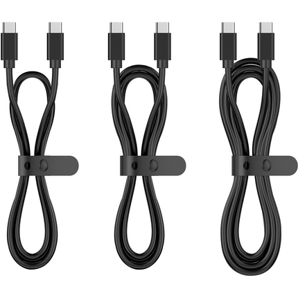 Câble USB C ESSENTIELB pack 3 câbles USB-C 0.5/1/2 M Noir