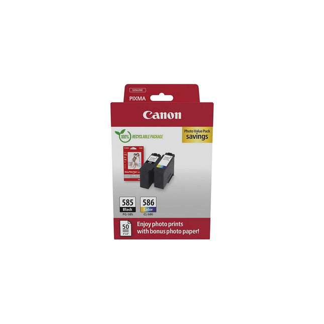 Cartouche d'encre CANON Pack de 2 Originales PG-585/CL-586 Noir et Couleur - 4106C004