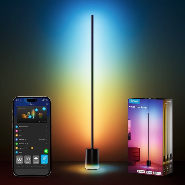 Lampe connectée GOVEE Lampadaire RGBICWW 2 152cm