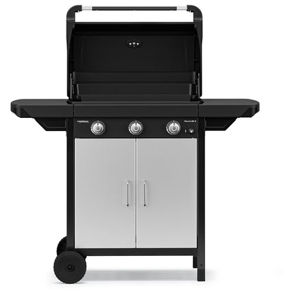 Plancha gaz CAMPINGAZ EX 3 noir 3 brûleurs sur chariot couvercle de cuissson, 60x35 cm