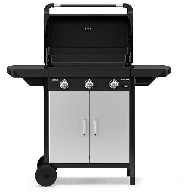 Plancha gaz CAMPINGAZ EX 3 noir 3 brûleurs sur chariot couvercle de cuissson, 60x35 cm