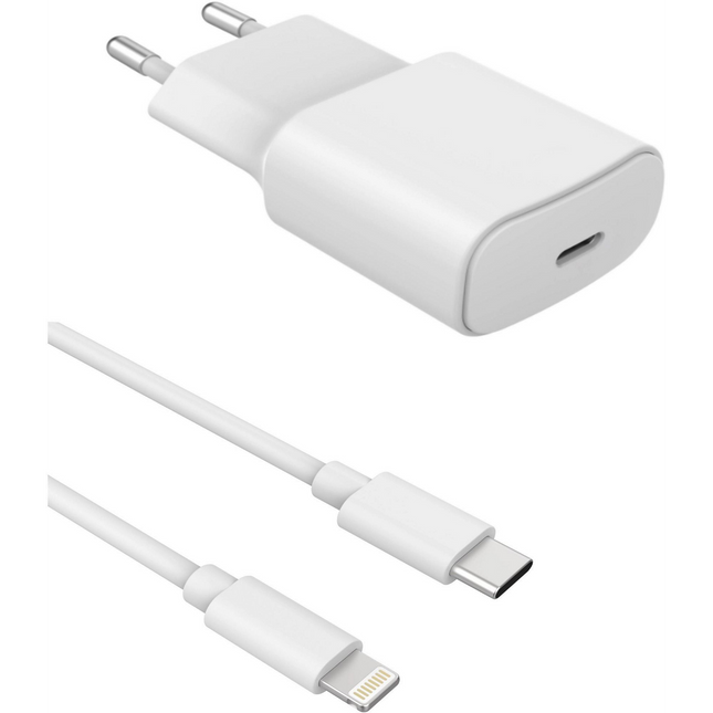 Chargeur + câble ESSENTIELB 20W PowerDelivery USB-C + Câble 1M