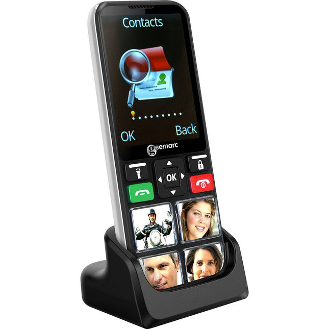 Téléphone sans fil GEEMARC Larges touches - Bouton SOS - Noir