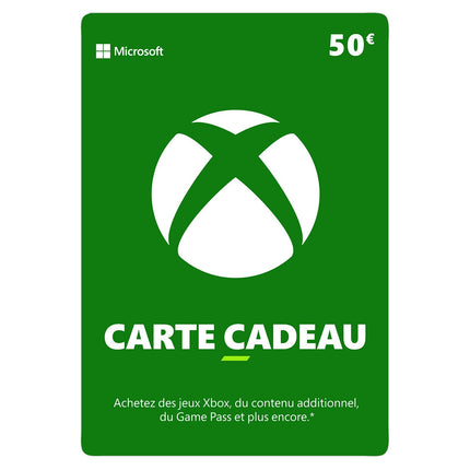 Carte cadeau MICROSOFT Carte cadeaux XBOX 50 Euros