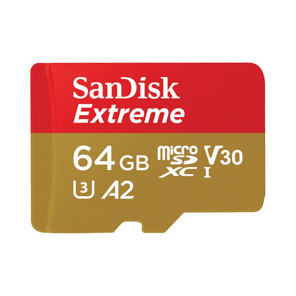 Carte Micro SD SANDISK 64GO microSD Extreme SDXC