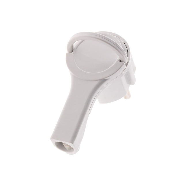 Adaptateur d'alimentation ZENITECH Fiche mâle 2P+T 16A extra plate Blanc -