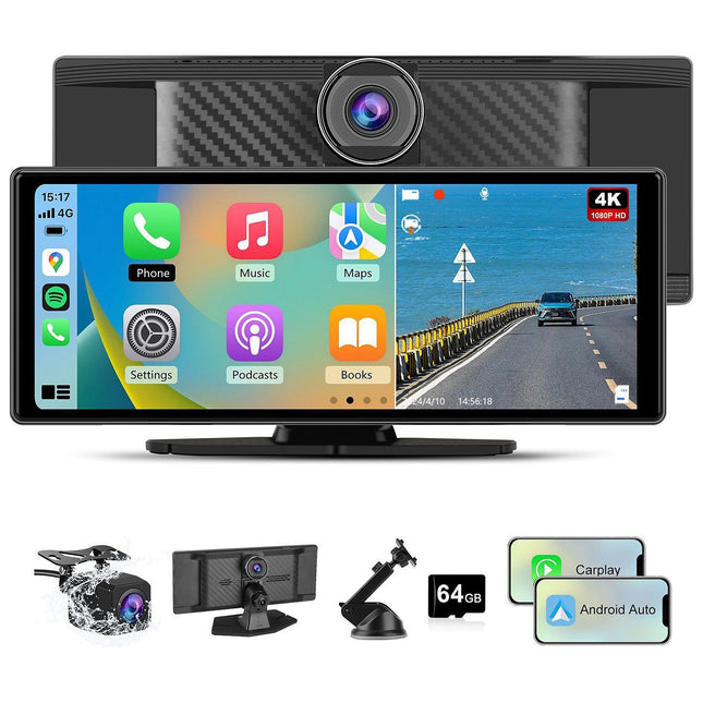 Autoradio connecté JUNSUN 10.26" GPS KAM USB Avec écran Carplay