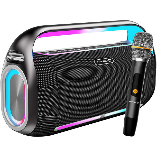 Enceinte PC SWISSTEN 200W Bluetooth + Micro Sans Fil Noir