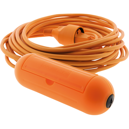 Multiprise ZENITECH jardin 10m 2x1.5 +boitier étanche orange