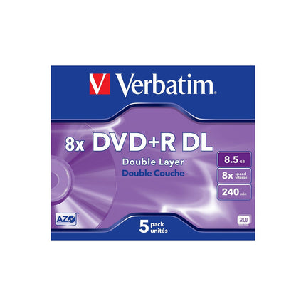DVD vierge VERBATIM DVD+R Double 8.5GO 5PK Double layer 8x