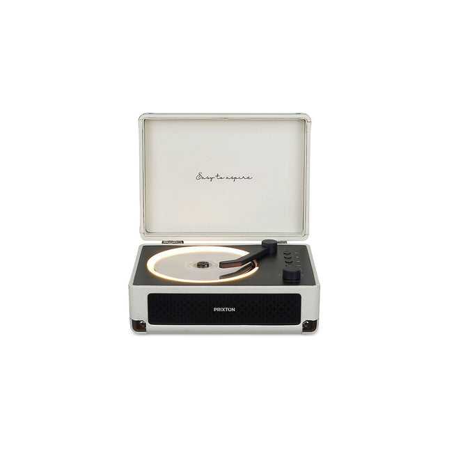 Platine CD PRIXTON Boogie Bluetooth, Radio FM et AUX, Crème