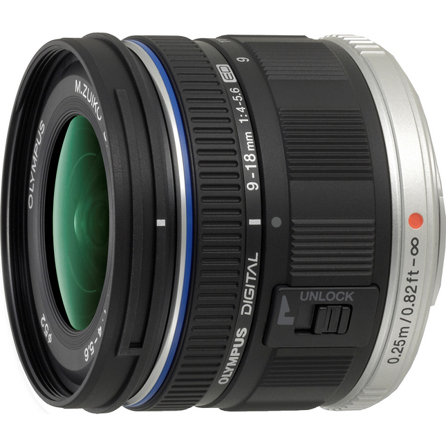 Objectif pour Hybride OLYMPUS 9-18mm f/4.0-5.6 noir M.Zuiko