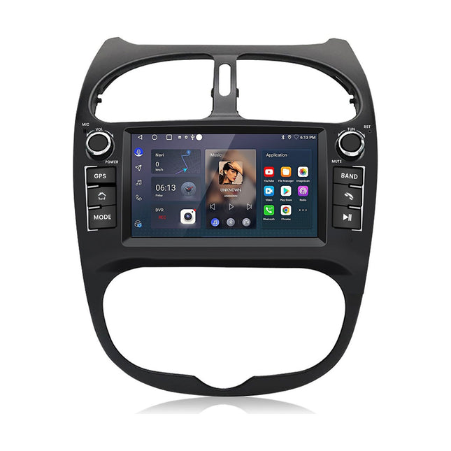 Autoradio connecté JUNSUN pour Peugeot 206 CC 2001-2006 7"Carplay