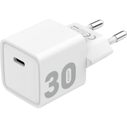 Chargeur ESSENTIELB 30W charge rapide + GaN USB-C Blanc
