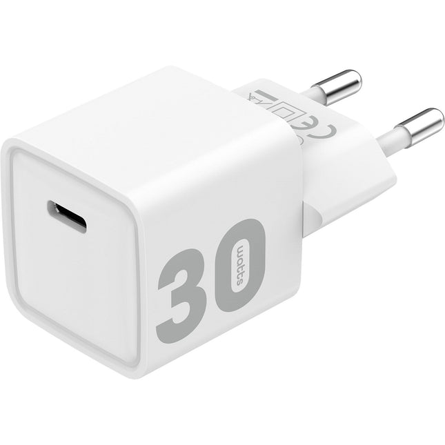 Chargeur ESSENTIELB 30W charge rapide + GaN USB-C Blanc