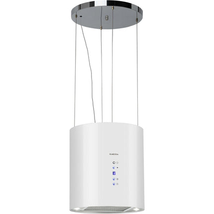 Hotte décorative îlot KLARSTEIN Barett îlot Ø 35cm 558 m³/h LED blanc