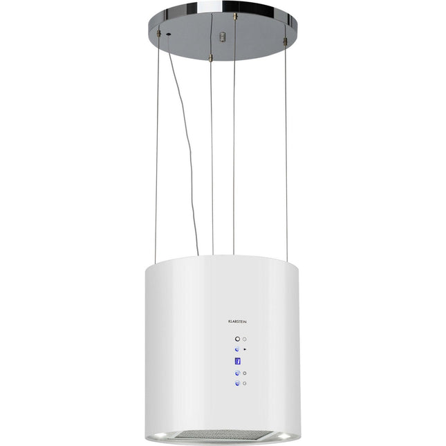 Hotte décorative îlot KLARSTEIN Barett îlot Ø 35cm 558 m³/h LED blanc
