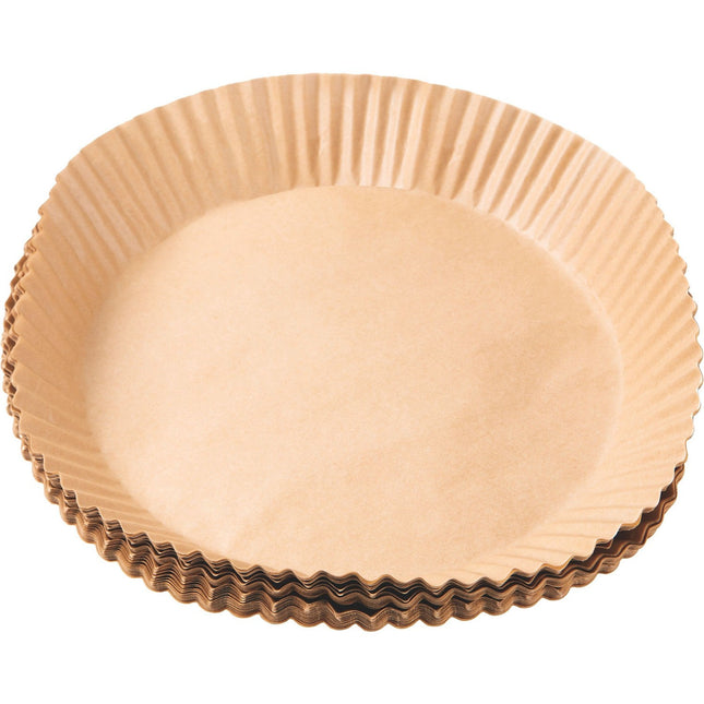 Papier ESSENTIELB Lot de 100 Feuilles Rondes 19cm Jetables Antiadhésif - Anti-salissure pour AirFryer et Four